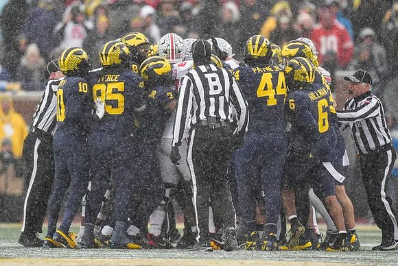 Zeke Berry (10), Trey Pierce (95), TJ Metcalf (7), Damon Payne (44), and Brandyn Hillman (6)