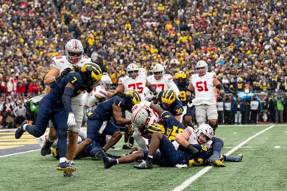 TJ Metcalf (7), Jaishawn Barham (1), Trey Pierce (95), Jimmy Rolder (30), Cameron Brandt (9), and Chase Taylor (29)