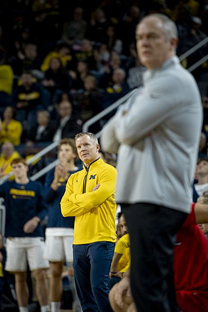 Dusty May and Rutgers Head Coach Steve Pikiell