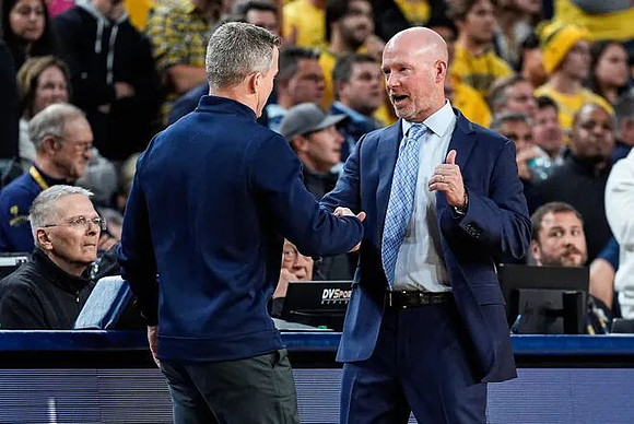 Dusty May and Villanova Head Coach Kevin Willard