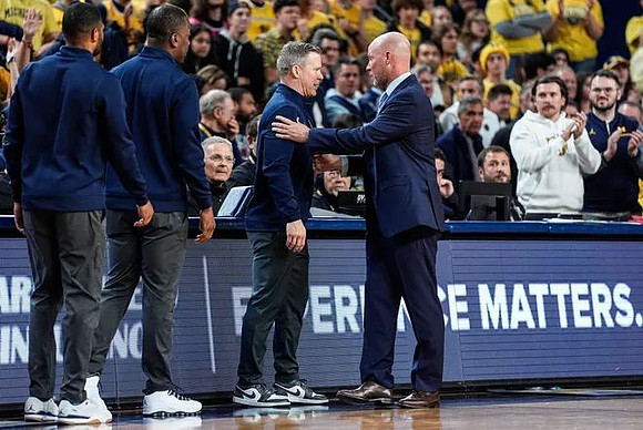 Dusty May and Villanova Head Coach Kevin Willard