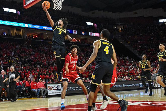Elliot Cadeau (3), Nimari Burnett (4), Morez Johnson Jr. (21), and Yaxel Lendeborg (23)