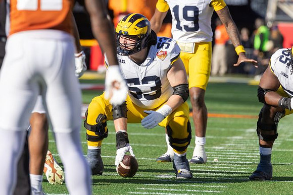 Jake Guarnera (53), Bryce Underwood (19), and Nathan Efobi (55)