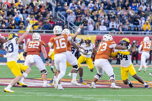 Cole Sullivan (23), Trey Pierce (95), Dominic Nichols (33), and Nate Marshall (94)