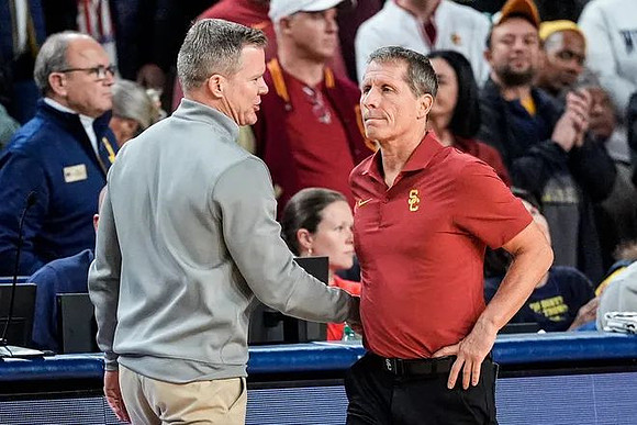 Dusty May and USC Head Coach Eric Musselman