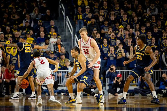 Roddy Gayle Jr. (11), Morez Johnson Jr. (21), and Yaxel Lendeborg (23)