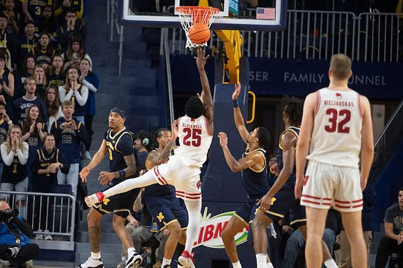 Yaxel Lendeborg (23), Roddy Gayle Jr. (11), Nimari Burnett (4), and Morez Johnson Jr. (21)