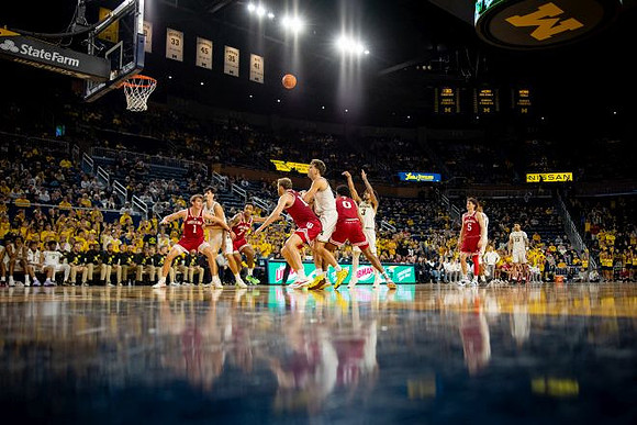 Aday Mara (15), Will Tschetter (42), Elliot Cadeau (3), and Yaxel Lendeborg (23)