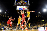 Morez Johnson Jr. (21), Aday Mara (15), Roddy Gayle Jr. (11), and Yaxel Lendeborg (23)