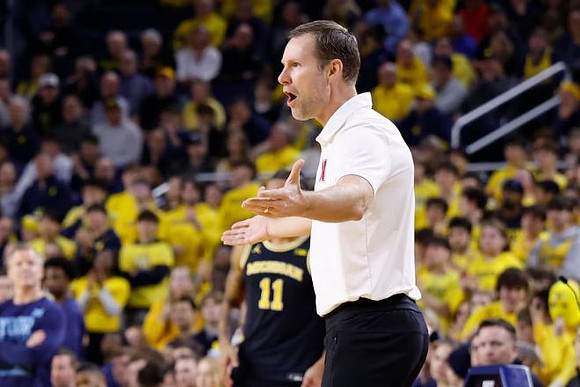 Roddy Gayle Jr. (11) and Nebraska Head Coach Fred Hoiberg