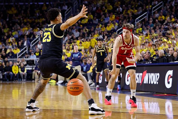Yaxel Lendeborg (23) and Trey McKenney (1)