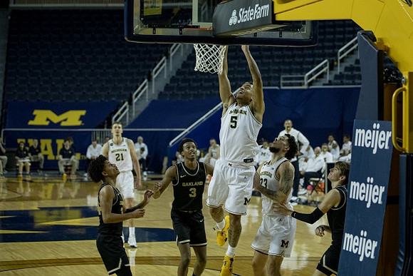 Franz Wagner (21), Terrance Williams II (5), and Brandon Johns Jr. (23)