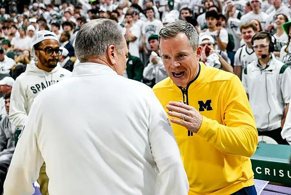 Michigan State Head Coach Tom Izzo and Dusty May