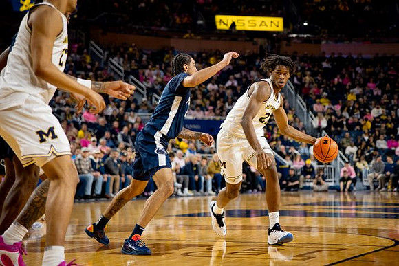 Yaxel Lendeborg (23) and Morez Johnson Jr. (21)