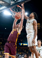 Trey McKenney (1), Yaxel Lendeborg (23), and Morez Johnson Jr. (21)