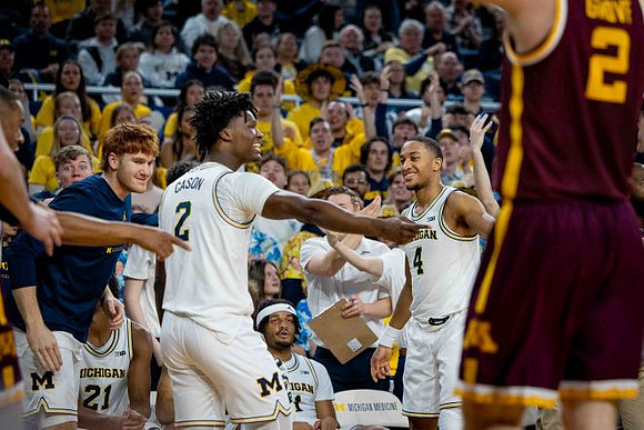 Oscar Goodman (5), L.J. Cason (2), Nimari Burnett (4), and Roddy Gayle Jr. (11)