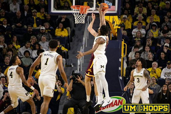 Nimari Burnett (4), Trey McKenney (1), Morez Johnson Jr. (21), and Elliot Cadeau (3)
