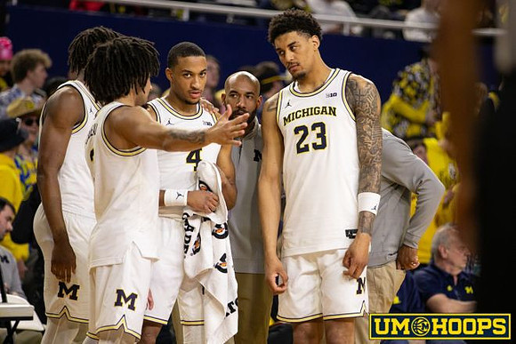 Morez Johnson Jr. (21), Elliot Cadeau (3), Nimari Burnett (4), and Yaxel Lendeborg (23)