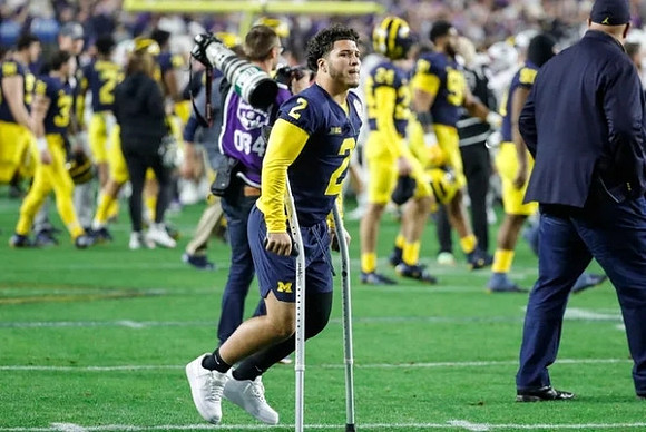 Blake Corum (2), Michigan Team, and Warde Manuel