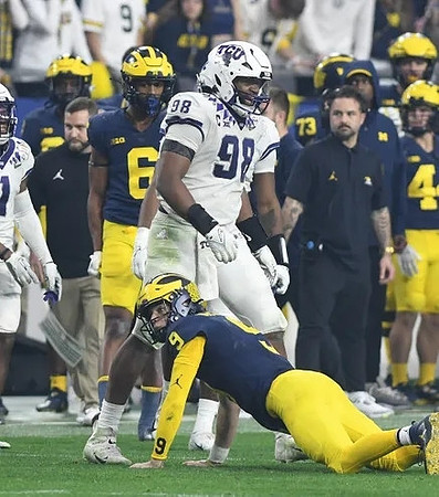 Cornelius Johnson (6) and J.J. McCarthy (9)