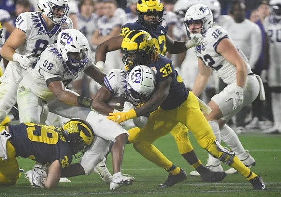 Joe Taylor (39), German Green (33), and Jaylen Harrell (32)