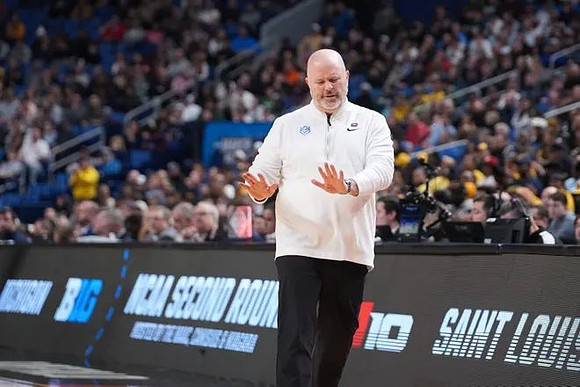 Saint Louis Head Coach Josh Schertz