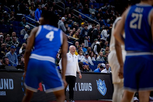Saint Louis Head Coach Josh Schertz