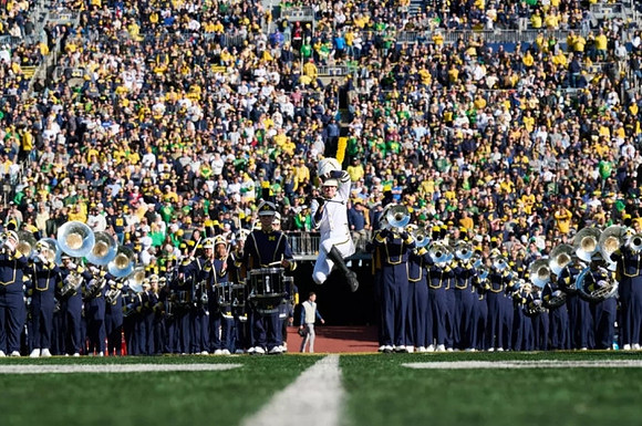 Michigan Drum Major and Michigan Band