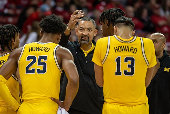 Kobe Bufkin (2), Jace Howard (25), Juwan Howard, Tarris Reed Jr. (32), and Jett Howard (13)