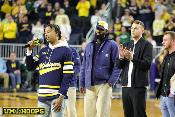 Trey Burke, Tim Hardaway Jr., Nik Stauskas, and Spike Albrecht