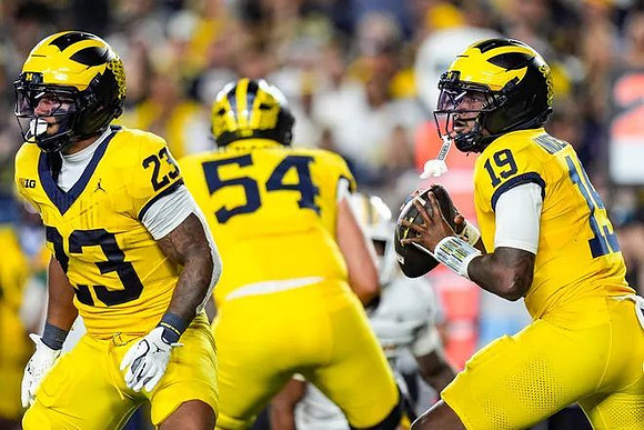 Jordan Marshall (23), Andrew Sprague (54), and Bryce Underwood (19)
