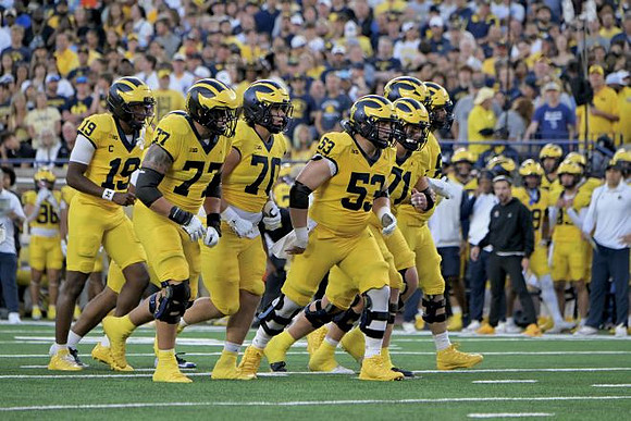 Bryce Underwood (19), Blake Frazier (77), Brady Norton (70), Jake Guarnera (53), and Evan Link (71)