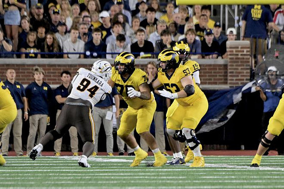 Brady Norton (70), Jake Guarnera (53), and Bryce Underwood (19)
