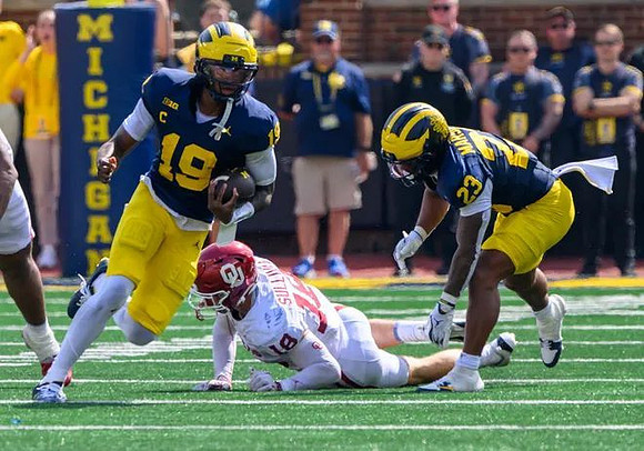 Bryce Underwood (19) and Jordan Marshall (23)