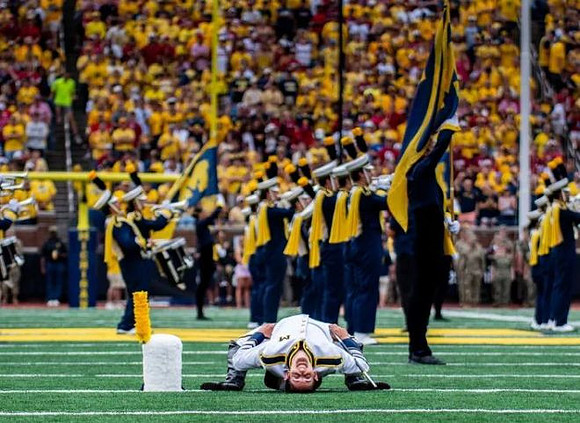 Michigan Drum Major and Michigan Band