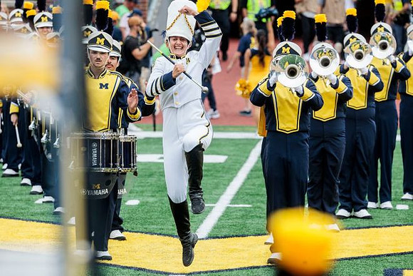Michigan Drum Major and Michigan Band