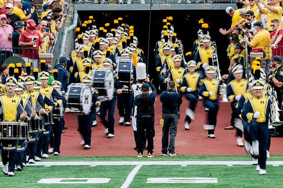 Michigan Drum Major and Michigan Band