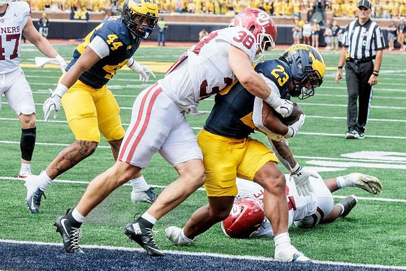 Eli Owens (44) and Jordan Marshall (23)
