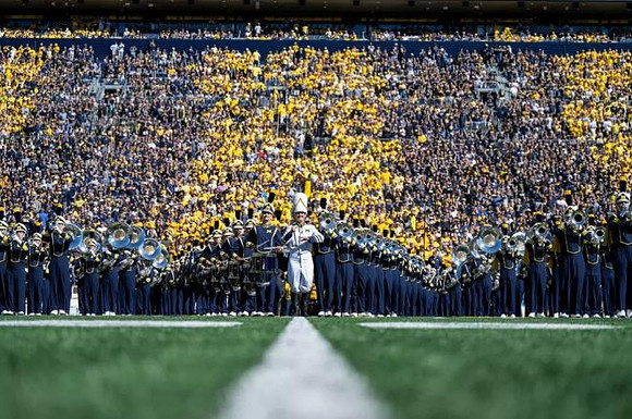 Michigan Drum Major and Michigan Band