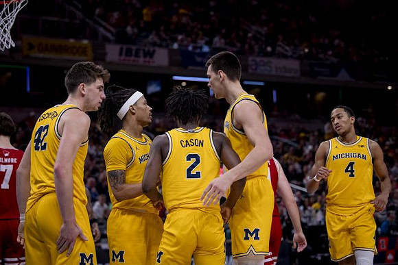 Will Tschetter (42), Rubin Jones (15), L.J. Cason (2), Vladislav Goldin (50), and Nimari Burnett (4)