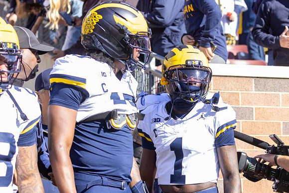 Bryce Underwood (19) and Rod Moore (1)