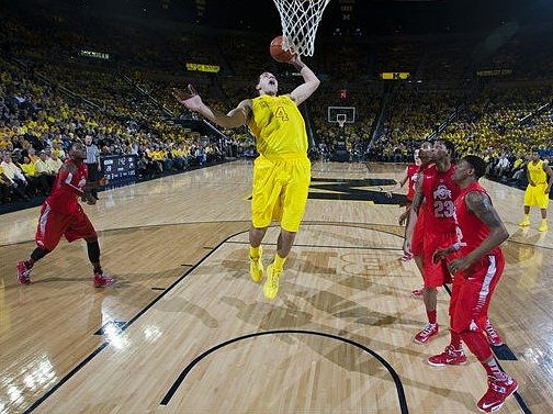 Mitch McGary (4) and Trey Burke (3)