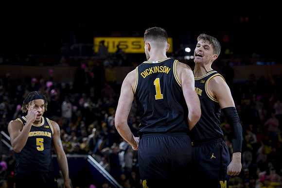Terrance Williams II (5), Hunter Dickinson (1), and Joey Baker (15)