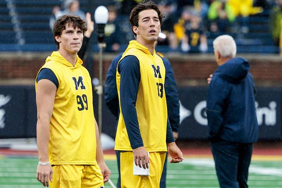 Trey Butkowski (99) and Cam Brown (33)