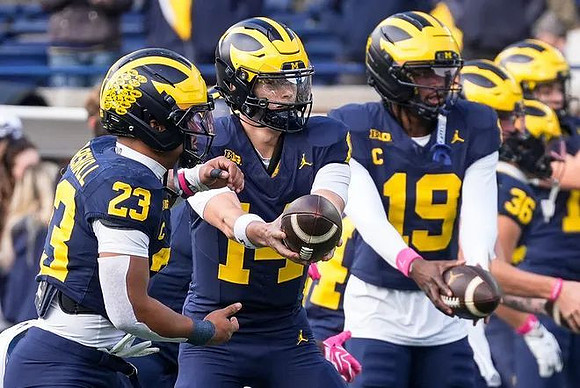 Jordan Marshall (23), Tommy Carr (14), Bryce Underwood (19), and Tomas O'Meara (36)