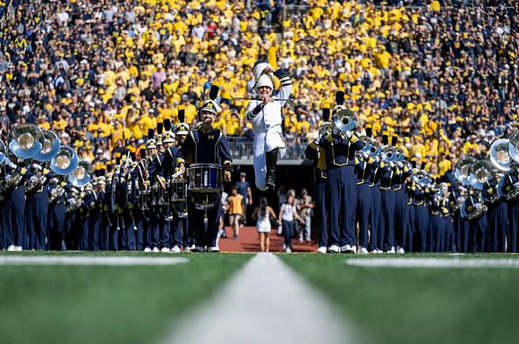 Michigan Drum Major and Michigan Band