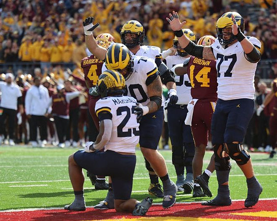 Jordan Marshall (23), Brady Norton (70), and Blake Frazier (77)