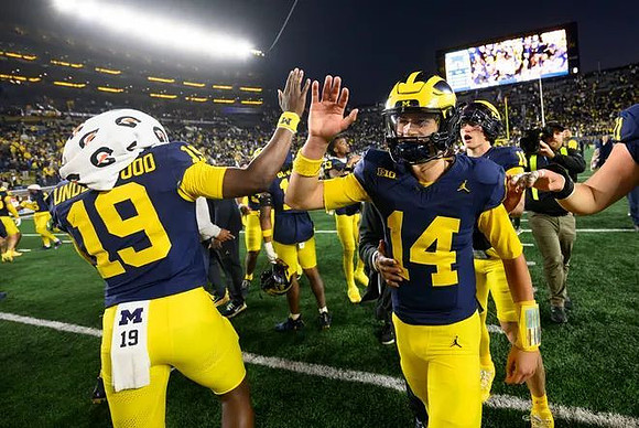Bryce Underwood (19) and Tommy Carr (14)
