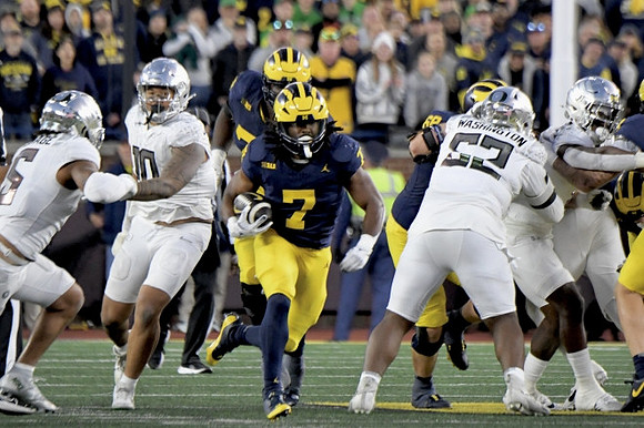 Myles Hinton (78), Donovan Edwards (7), and Josh Priebe (68)