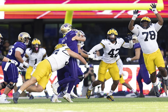 Jaishawn Barham (1), Mason Graham (55), TJ Guy (42), and Kenneth Grant (78)